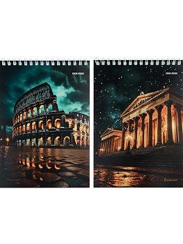 Блокнот А5 60л спираль Великая архитектура, Б60-2015, клетка