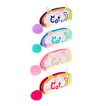 Пенал овальный, ClipStudio 238-337, 21х9х4,5см, ТПУ цвета ''металлик'', аппликации ''Котик'', помпон, 4 диз., ПВХ бокс