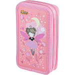 Пенал 2секции Фея, ткань, 190х110 мм, ПКТ 11-20