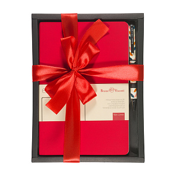 Набор подарочный MEGAPOLIS FLEX красный, Ежедневник+ручка 3-531/10-5