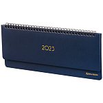 Планинг датированный 2023г 305х140мм BRAUBERG Select, балакрон, темно-синий, 113996