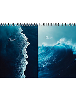 Блокнот А5 80л спираль Синее море, Б80-9258, клетка