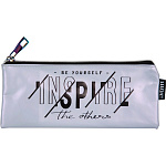 Пенал deVENTE. Inspire, 7024349, 21x9x1 см, плоский, на молнии, перламутровая искусственная кожа, с подкладом