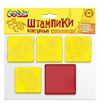 Штампики контурные Каляка-Маляка 4 шт Домашние животные, с чернилами ШККМ-МЗ, 3+