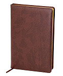Ежедневник 2026г, А5, Qredo Lord, 15-8150, коричневый/золотой срез, 168 л., иск. кожа