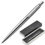 Ручка шариковая PARKER Jotter Core Stainless Steel CT, корпус серебристый, хромированные детали, синяя, 1953170
