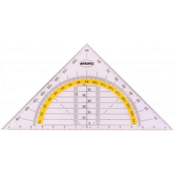 Транспортир в треугольнике 16см Centrum 81831