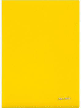Папка-уголок А4 180мкм Желтый неон ПК-8715 пластик