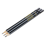 Набор карандашей  3шт ClipStudio (2B, HB, H), дерево 525-118