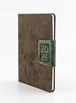 Еженедельник 2026г А5 Сицилия 310172/15, коричневый с клапаном, 64л