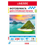 Фотобумага А6, 230г/м2, 50л., 1-сторон. матовая 2042417, deVENTE