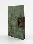 Еженедельник 2026г А5 Сицилия 310171/15, зеленый с клапаном, 64л