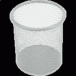 Подставка д/пишущих принадл. deVENTE 8x8x9,8см, 4104016 кругл., сетчатая металлическая, серая