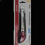 Нож канцелярский 18 мм deVENTE, 4090401, 2 запасных лезвия, мет. направл, фиксатор