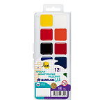 Краски 12цв акварель Лео. ШколаСад LW-0112 без кисти, 3+