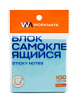 Блок самокл. 76*76мм 100л голубой пастель 14-2160 Workmate
