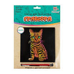 Гравюра Бенгальская кошка (колор) 20*25,5см SGHK №03