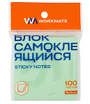Блок самокл. 76*76мм 100л зеленый, пастель 14-4293 Workmate