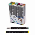 Набор маркеров д/скетчинга 2-стор 12цв DUO Alingar AL7238