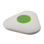 Ластик STAFF College, 35х35х10мм, треугольный, салатовый пластиковый держатель, 228068