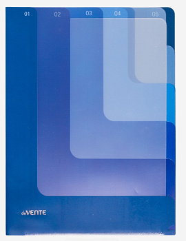 Папка-уголок 5 отделений deVENTE. Degrade, 3074412, синяя