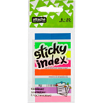 Клейкие закладки пласт. 8цв.по 20л. 45х8мм Attache Selectio 383729