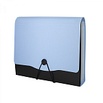 Папка-картотека на пуговице  Alingar, A4, 13отд, AL12822/1 голубой клапан