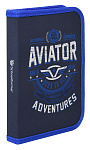 Пенал 1 секц. Schoolformat AVIATOR ПТК-АВИ, 190х105 откид. планка молния с тканевым покрытием