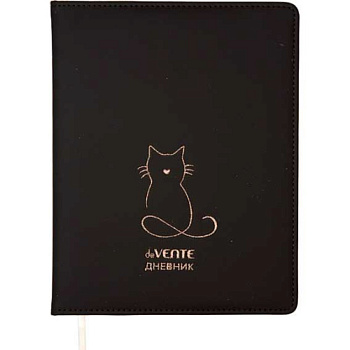 Дневник 1-11кл deVENTE. Golden Cat , 2020693, кожзам, тв. обл.