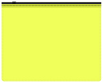 Папка на молнии А4+ ZIP Бюрократ Double Neon жолтая 1481828, 0.15мм