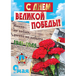 Плакат 9 Мая С Днем Великой Победы 420*594мм арт.5822