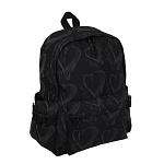 Рюкзак подростковый ClipStudio Черный (576-077) 42х30х14см, 1 отд., 4 карм.(1 на спинке), бок.утяж., светоотр.принт, ПЭ