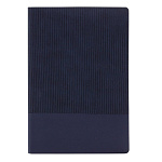Ежедневник Qredo Soft Velvet А6+, 15-6908, темно-синий, недатир., 128л, кожзам