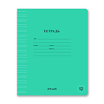 Тетрадь  12л УЗКАЯ линия (зеленая) Светоч, 000287 обл. картон