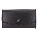 Папка-картотека Alingar, 12отд, AL12823\1 черная на пуговице, 26*14см