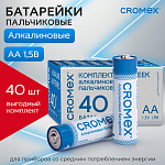 Батарейки AA 1шт CROMEX Alkaline (LR6, 15А), 455594, алкалиновые (пальчиковые