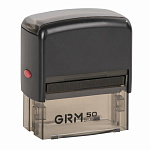 Штамп самонаборный 7-строчный, оттиск 69х30 мм синий, без рамки, GRM 50, 2кассы, 116000060