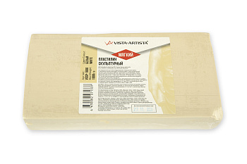 Пластилин скульптурный 1000г Белый, мягкий Vista-Artista VSSP-1000