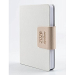 Ежедневник 2026г А6+ Милан 310130/15, белый+ бежевый клапан 176л