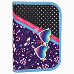 Пенал 1секция Tiger пустой Сказка, 20х14см, TGNQ-007C1E, ткань откидная планка