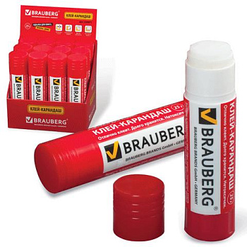 Клей-карандаш  25гр  BRAUBERG 220871 PVP основа,
