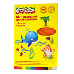 Картон Лакированный цветной А4 10цв 10л Каляка КЦЛКМ10