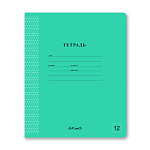 Тетрадь 12л частая косая линия Светоч. Классная 000289 (зеленая)