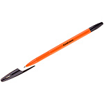 Ручка шариковая черная ErichKrause R-301 ORANGE 43195 оранжевый корпус