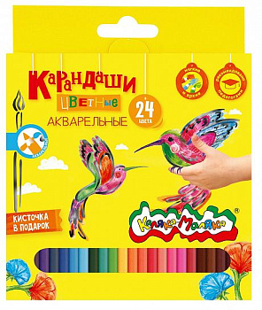 Карандаши акварельные 24цв Каляка-Маляка КАККМ24