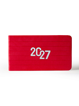 Планинг 2027г Красный 165*90мм 64л к/з 310211