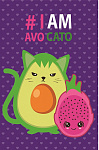 Блокнот ''Авокадо-Питахайя'', А6, 56 л. 70218, в клетку на скрепке, обложка с гелевым наполнением, глиттер внутри