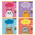 Тетрадь  12л клетка Alingar, Котики AL10327 обл.картон