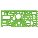 Линейка офицерская 20см ТТ01 прозрачная, зеленая