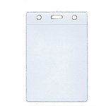 Бейдж вертикальный Alingar, 6,3 см х 10,0 см, AL6830, ПВХ, прозрачный